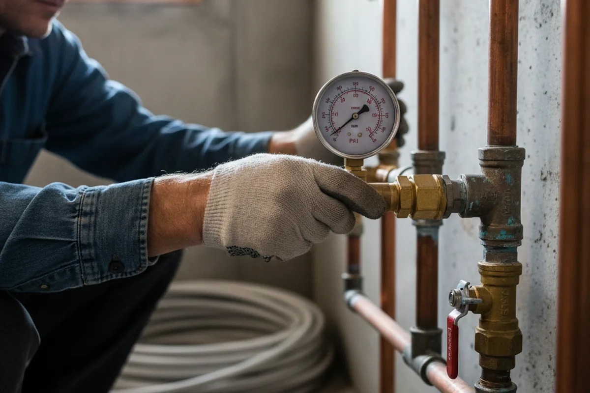 Pressure testing a repaired line during Water Line Repair in Elko