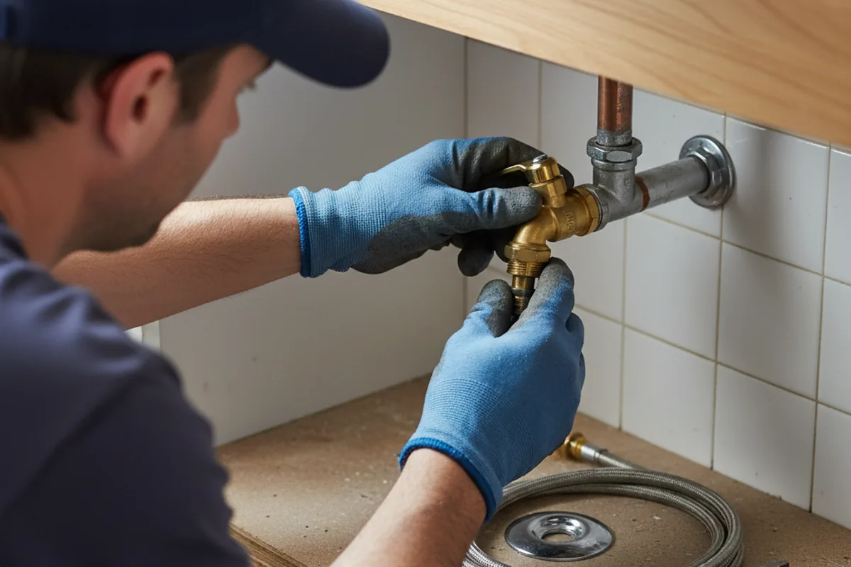 Shutoff valve and fitting work during Faucet and Fixture Repair in Elko